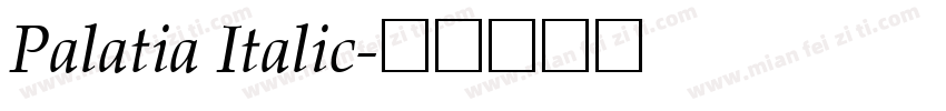 Palatia Italic字体转换